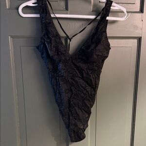 Victoria's Secret Black Lace Bodysuit